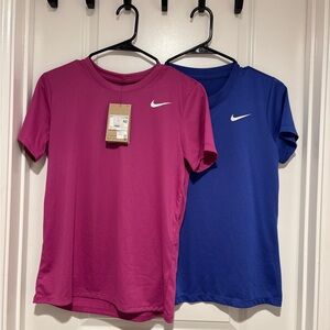 Nike Pink and Blue Dri-FIT Tees Bundle